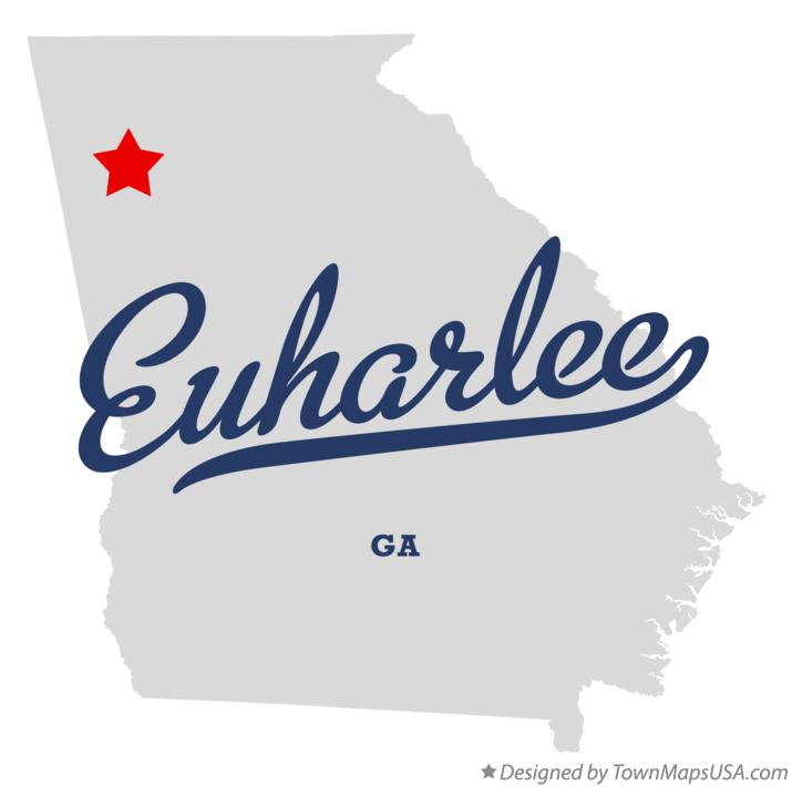 Map of Euharlee Georgia GA