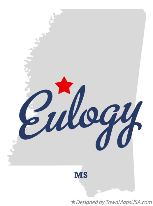 Map of Eulogy Mississippi MS