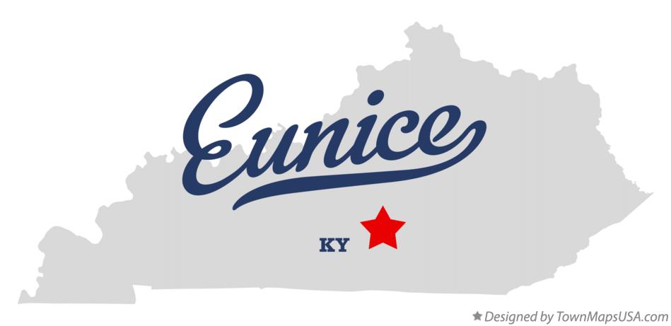Map of Eunice Kentucky KY