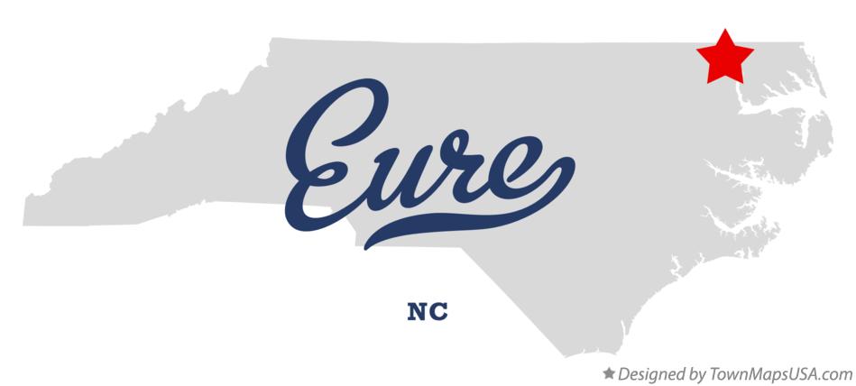 Map of Eure North Carolina NC