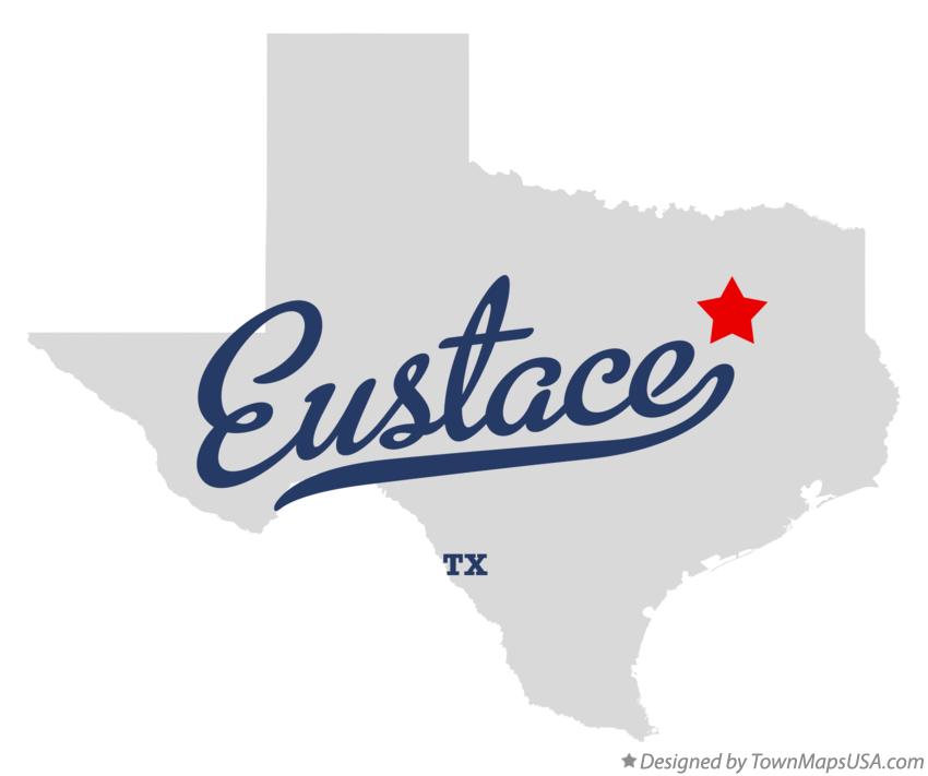 Map of Eustace Texas TX
