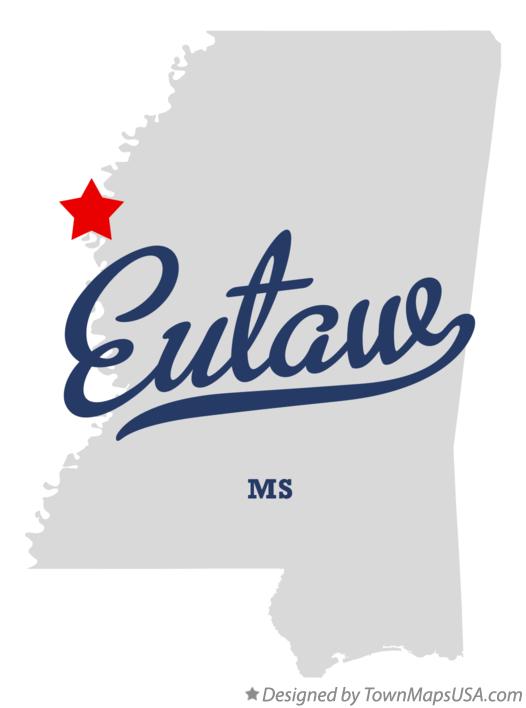 Map of Eutaw Mississippi MS