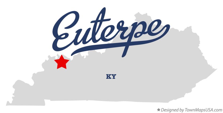 Map of Euterpe Kentucky KY
