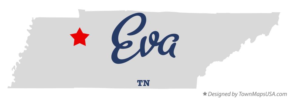 Map of Eva Tennessee TN
