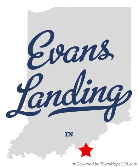 Map of Evans Landing Indiana IN