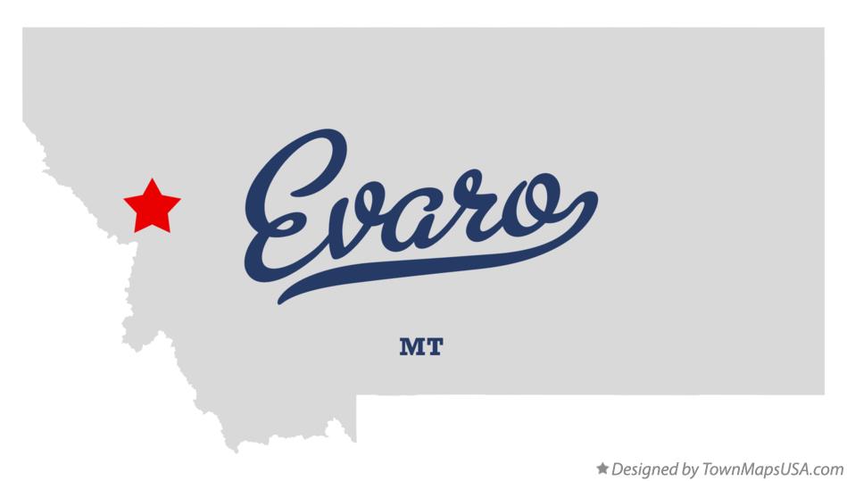 Map of Evaro Montana MT