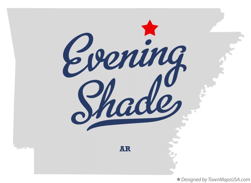 Map of Evening Shade Arkansas AR
