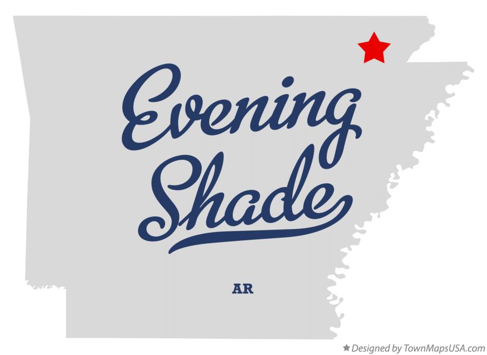 Map of Evening Shade Arkansas AR