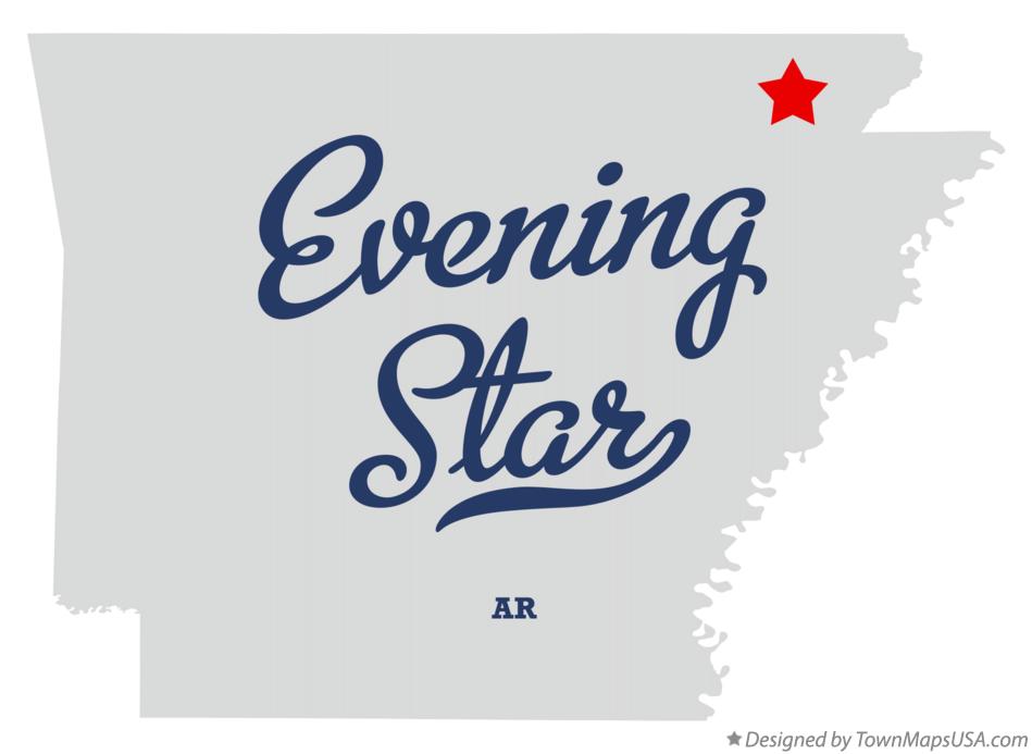 Map of Evening Star Arkansas AR