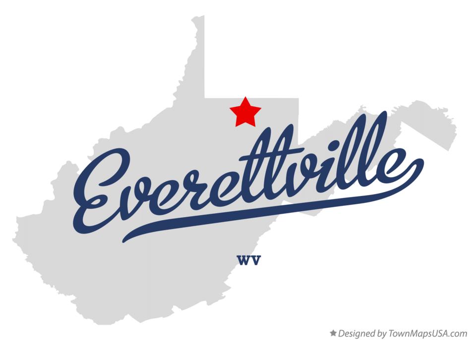 Map of Everettville West Virginia WV