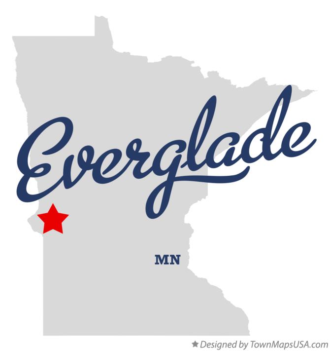 Map of Everglade Minnesota MN