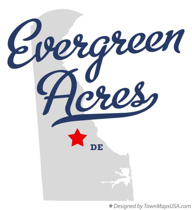 Map of Evergreen Acres Delaware DE