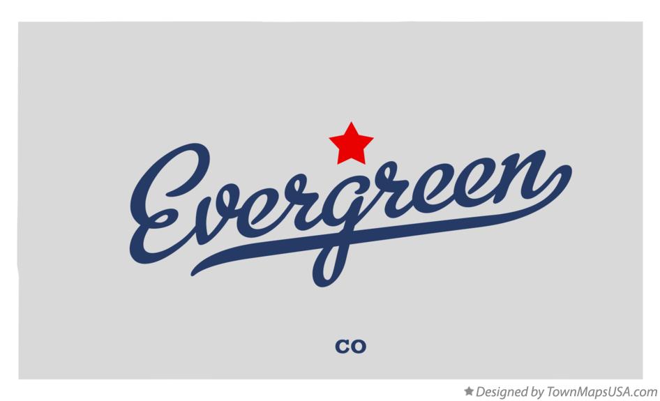 Map of Evergreen Colorado CO
