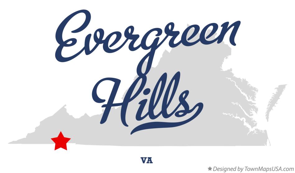 Map of Evergreen Hills Virginia VA