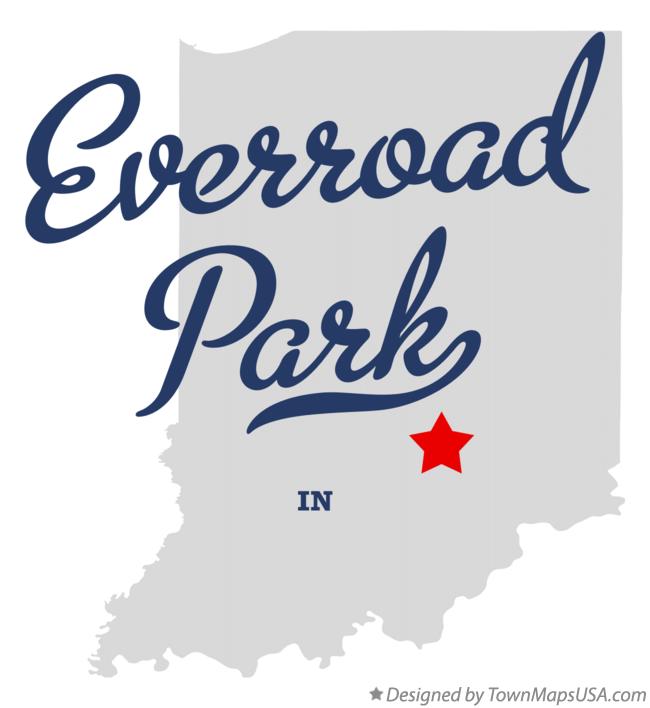 Map of Everroad Park Indiana IN