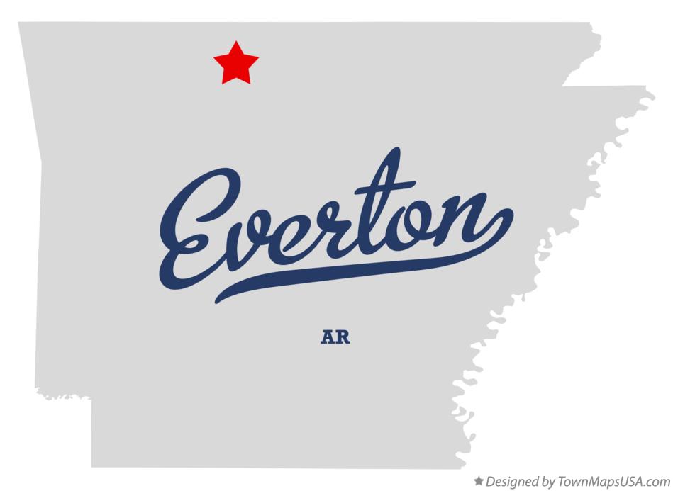 Map of Everton Arkansas AR