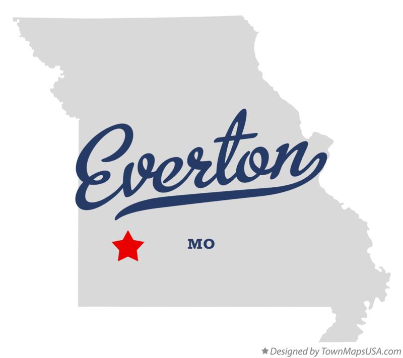 Map of Everton Missouri MO