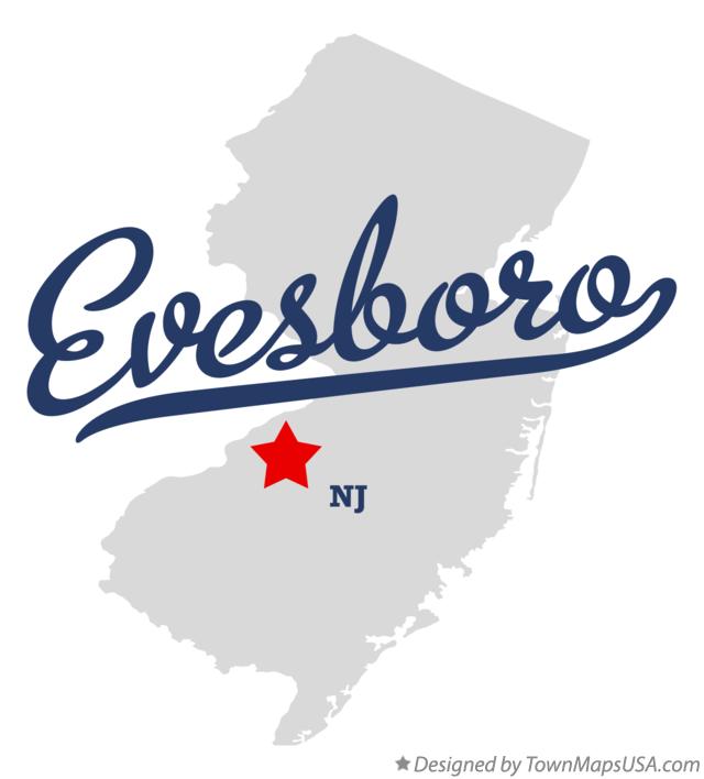 Map of Evesboro New Jersey NJ