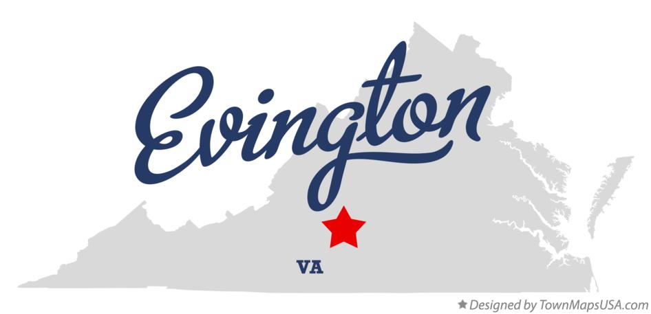 Map of Evington Virginia VA