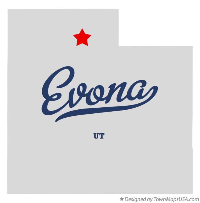 Map of Evona Utah UT