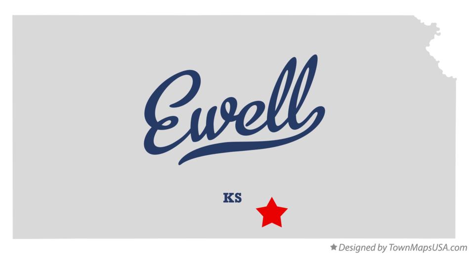 Map of Ewell Kansas KS