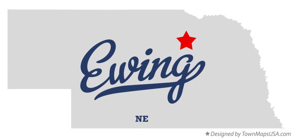 Map of Ewing Nebraska NE
