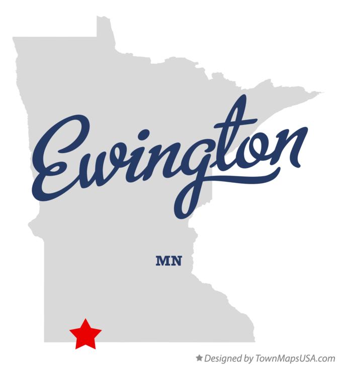 Map of Ewington Minnesota MN