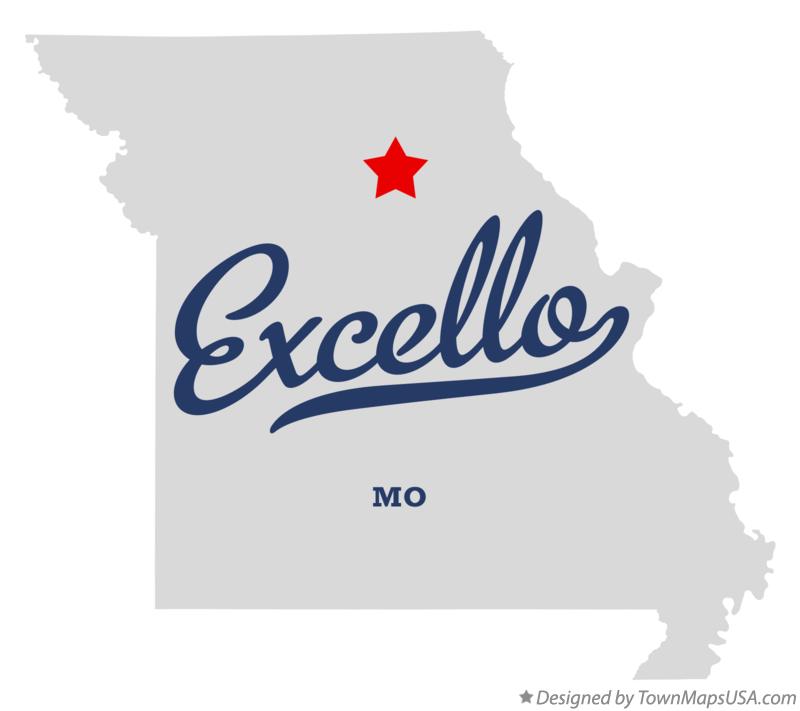 Map of Excello Missouri MO