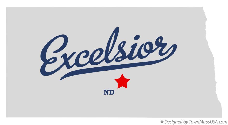 Map of Excelsior North Dakota ND