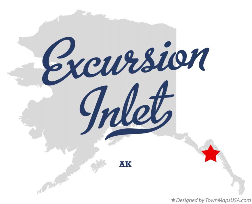 Map of Excursion Inlet Alaska AK