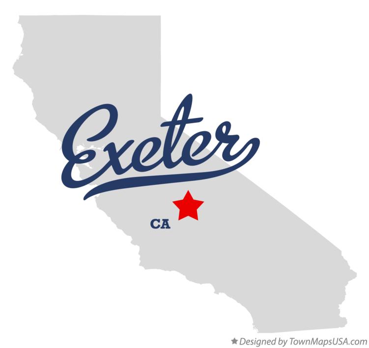 Map of Exeter California CA
