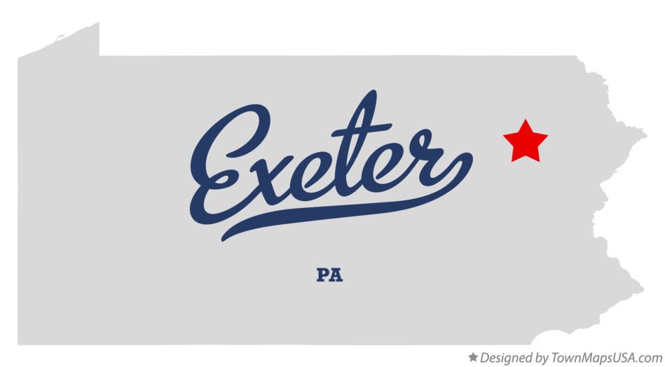 Map of Exeter Pennsylvania PA