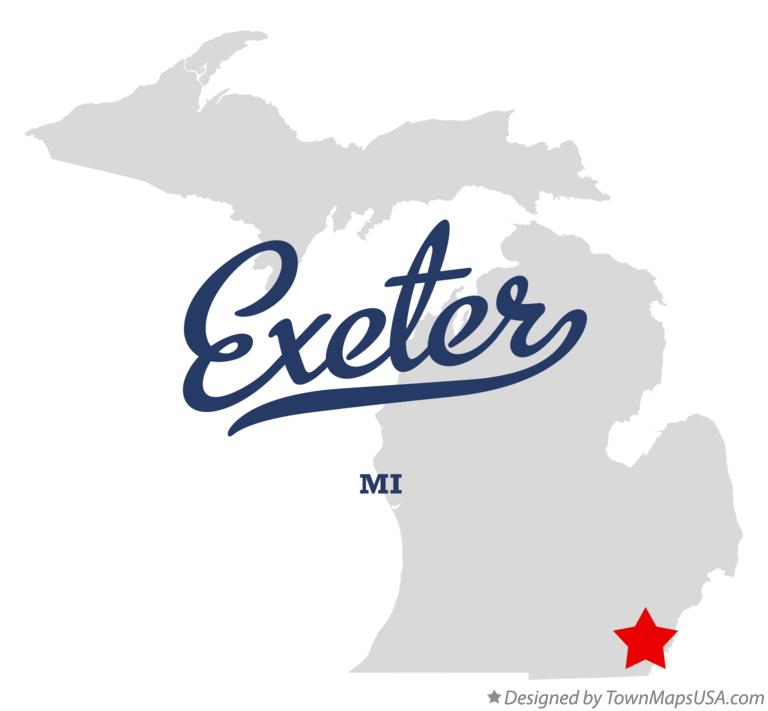 Map of Exeter Michigan MI