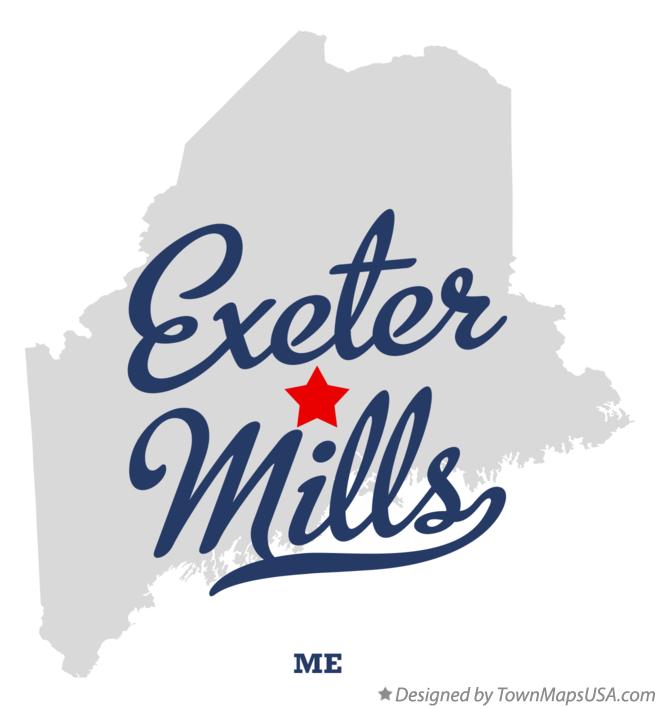 Map of Exeter Mills Maine ME