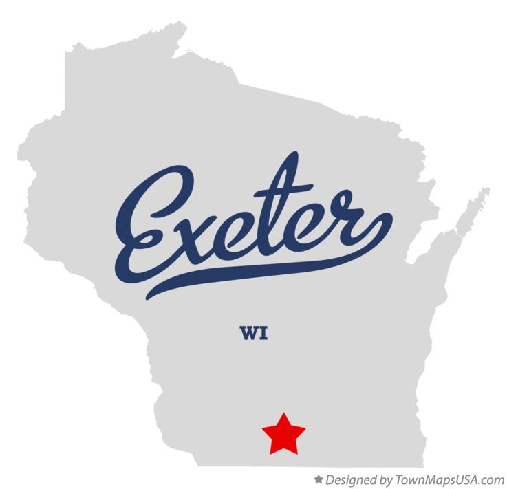 Map of Exeter Wisconsin WI