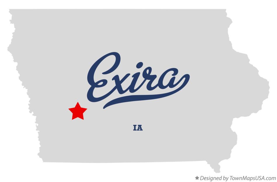 Map of Exira Iowa IA