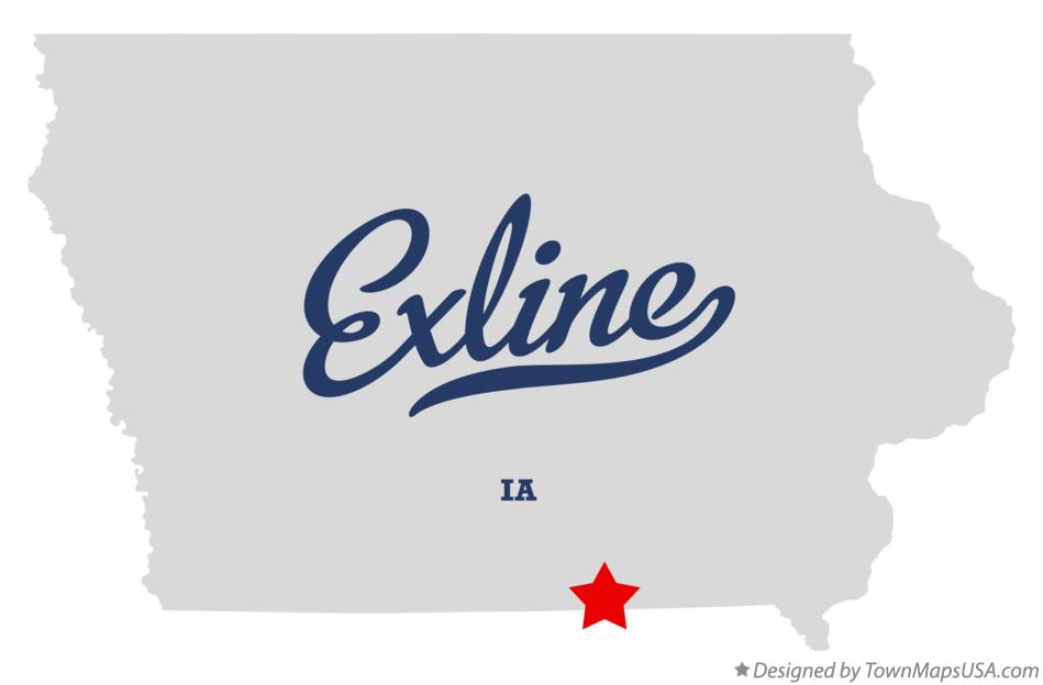 Map of Exline Iowa IA