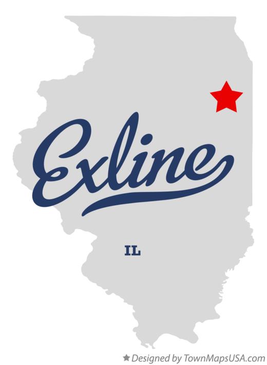 Map of Exline Illinois IL