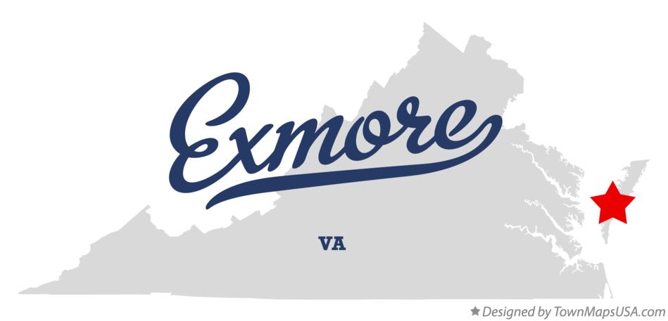 Map of Exmore Virginia VA