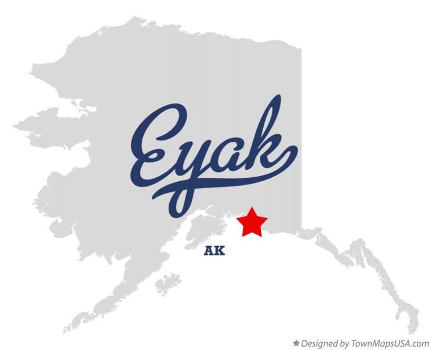 Map of Eyak Alaska AK