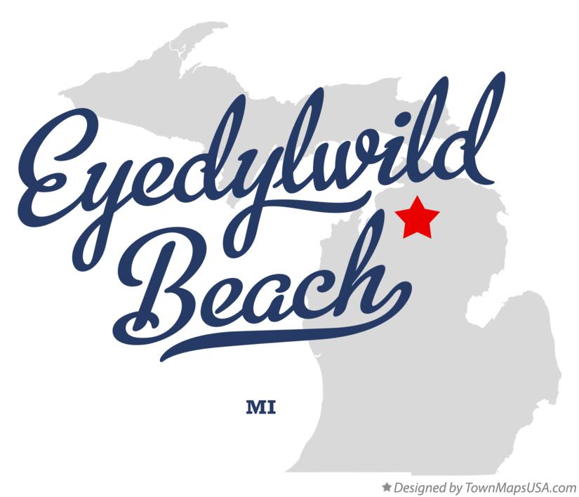 Map of Eyedylwild Beach Michigan MI