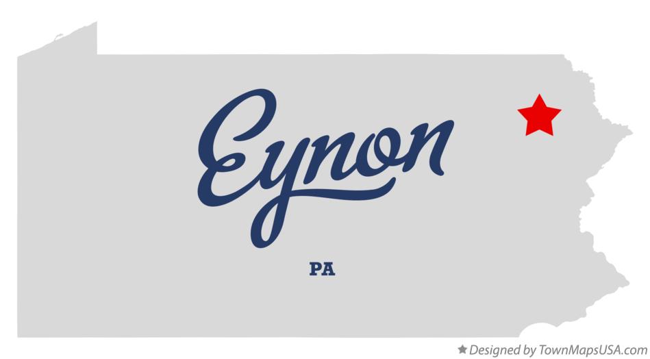 Map of Eynon Pennsylvania PA