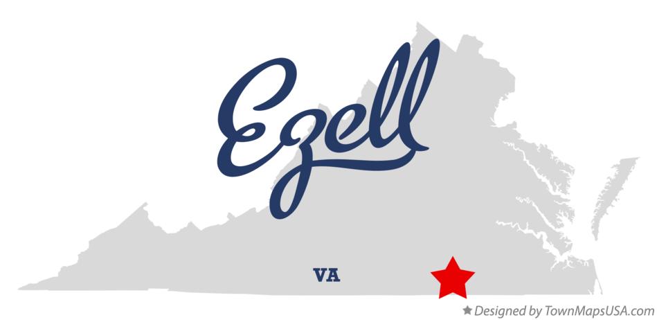 Map of Ezell Virginia VA