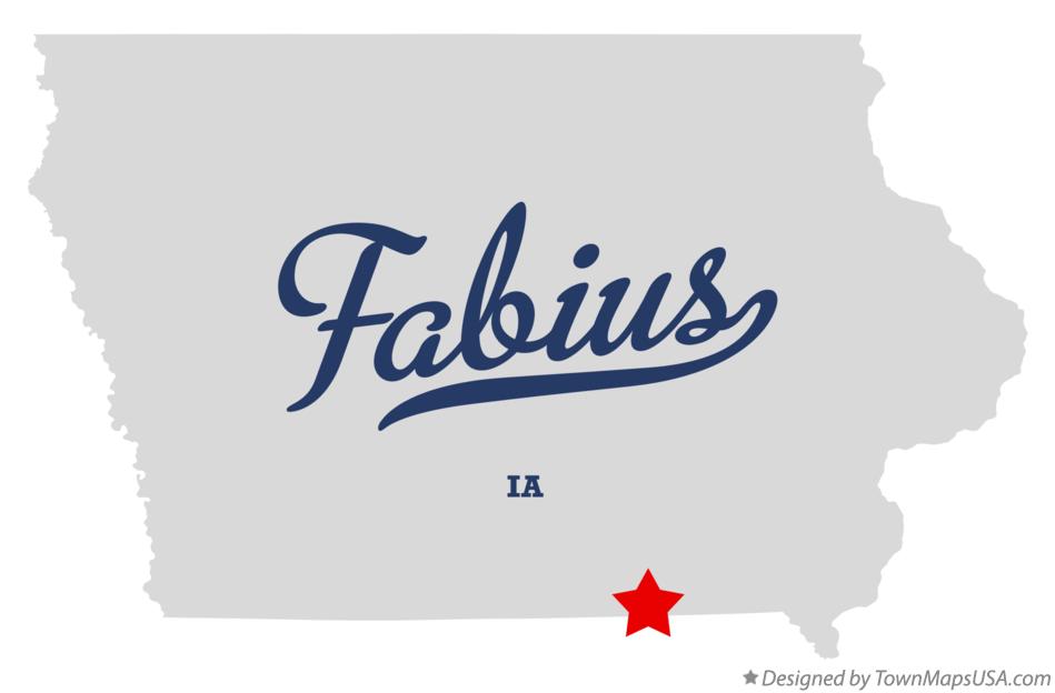 Map of Fabius Iowa IA