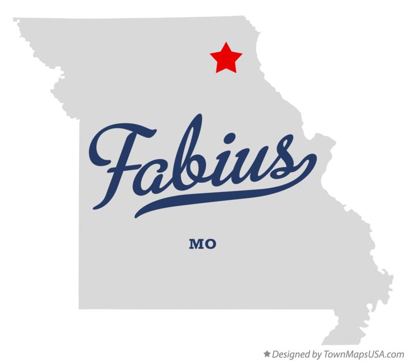 Map of Fabius Missouri MO