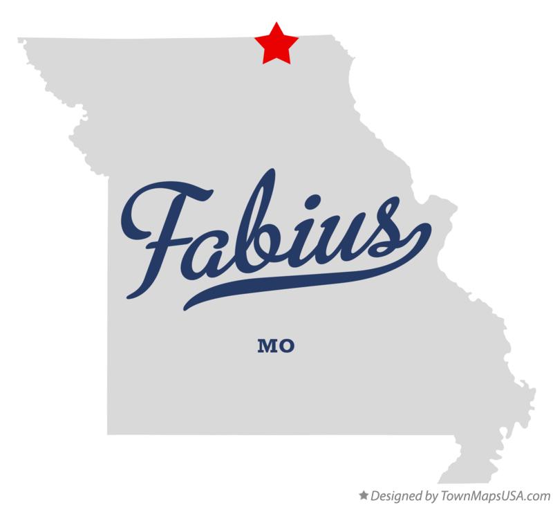 Map of Fabius Missouri MO