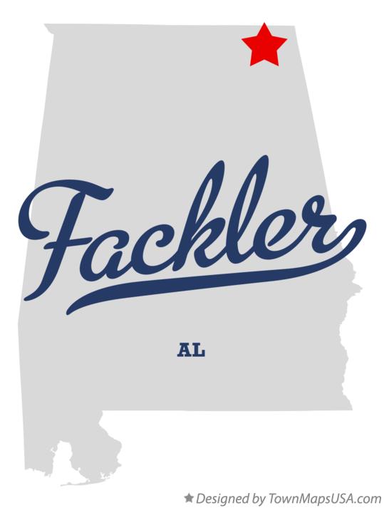 Map of Fackler Alabama AL