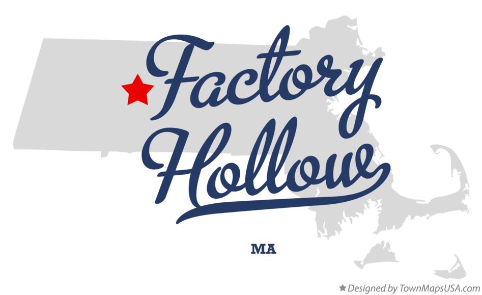 Map of Factory Hollow Massachusetts MA