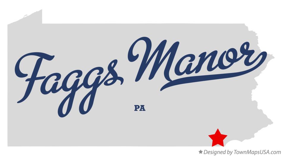 Map of Faggs Manor Pennsylvania PA