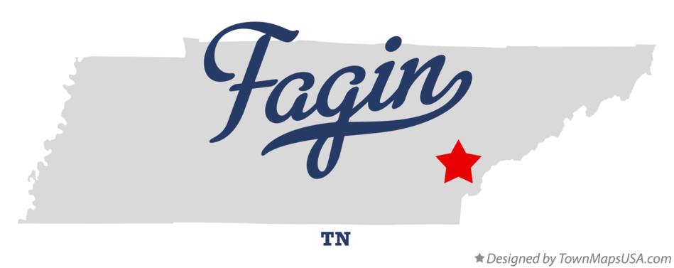 Map of Fagin Tennessee TN